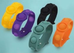 Silicone Stress Relief Toy, Push Pop Bubble Sensory Fidget Wristband, Fun Colorful Silicone Decompression Sports Bracelet