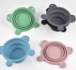 Silicone Collapsible Pet Bowl | Portable Travel Dog Slow Feeder Bowl | Foldable Food Water Dish for Cats & Dogs