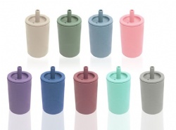 Food Grade Silicone Straight Straw Cup with Lid, Leak-Proof Water Bottle, Toddler Sippy Cup, Heat Resistant & Drop-Proof