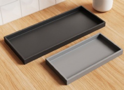 Silicone Bathroom Vanity Organizer Tray, Soap Dish, Key & Ring Storage Holder, Jewelry Organizer Mat