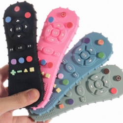 Silicone Remote Control Teether, Soft Silicone Baby Teether, Odorless Infant Soothing Teething Toy