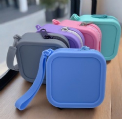 Silicone Cosmetic Bag, Headphone Case, Card Holder, Wallet, Data Cable & Power Bank Storage Pouch
