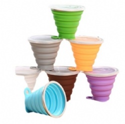 Collapsible Silicone Water Cup, Portable for Travel, Outdoor Camping & Sports, Foldable Coffee Cup & To-Go Mug