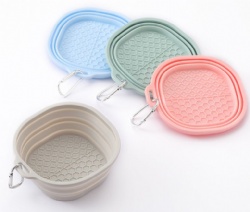 Collapsible Silicone Pet Dog Bowl, Portable Travel Dog Bowl for Food & Water, Outdoor Foldable Feeding Bowl