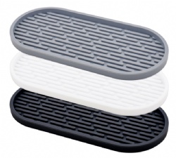 Multifunctional Silicone Soap Dish with Drain Tray, Self-Draining Soap Holder, Anti-Slip Soap Saver Pad for Bathroom
