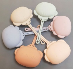 Silicone Pacifier Case Headphone & Cable Storage Box with Integrated Anti-Drop Lanyard, All-in-One Silicone Storage Pouch
