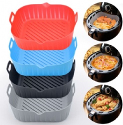 Air Fryer Silicone Liner, Baking Tray, Multifunctional Grill Mat, Heat Resistant & Reusable