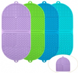 Pet Licking Mat with Suction Cups, Dog & Cat Feeding Mat, Food Grade Silicone Slow Feeder, Foldable Pet Lick Pad