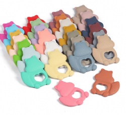 Food Grade Baby Silicone Teether, Cartoon Baby Chew Toy, Infant Teething Stick for Anti-Sucking & Training