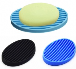Silicone Soap Dish, Draining Soap Storage Box, Soap Holder, 3D Soap Case for Kitchen & Bathroom