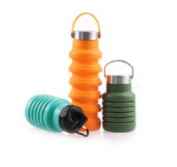 550ml Large Capacity Sports Water Bottle, Outdoor Silicone Foldable Water Cup