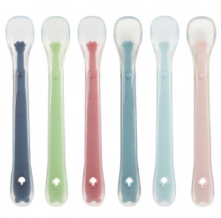 Baby Liquid Silicone Spoon, Newborn Soft Spoon, Cartoon Silicone Feeding Spoon for Infants