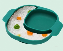 Childrens Silicone Dinner Plate, Baby Tableware, Oil-Resistant Cartoon Suction Cup Plate for Infants & Toddlers