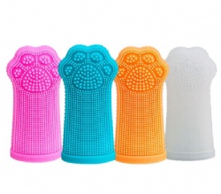 Silicone Pet Finger Toothbrush, Soft Pet Teeth Cleaning Brush, Oral Care Tool for Dogs & Cats