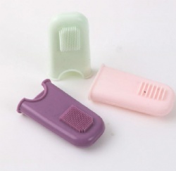 Baby Silicone Finger Toothbrush, Soft Bristle Toddler Gum Massager, Infant Oral Cleaning Teether
