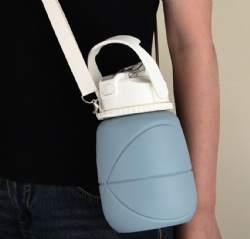 1200ml Retractable Sports Water Bottle, Large Capacity Outdoor Tonne Cup, Foldable Silicone Insulated Water Cup