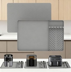 Silicone Protective Mat for Air Fryer, Kitchen Countertop Mat, Microwave & Ice Cream Machine Pad, Coffee Maker Mat