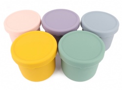 Food Grade Silicone Kids Water Cup, Drop-Resistant Infant Training Cup, Heat Resistant 250ml Supplementary Food Cup